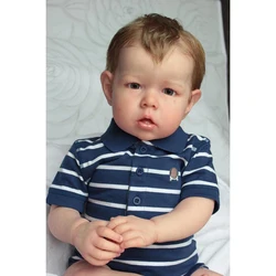 55CM Bebe Doll Reborn Baby Liam Boy Soft Bodied Silicone Doll Newborn Size High Quality Collectible Art Doll with Accessories