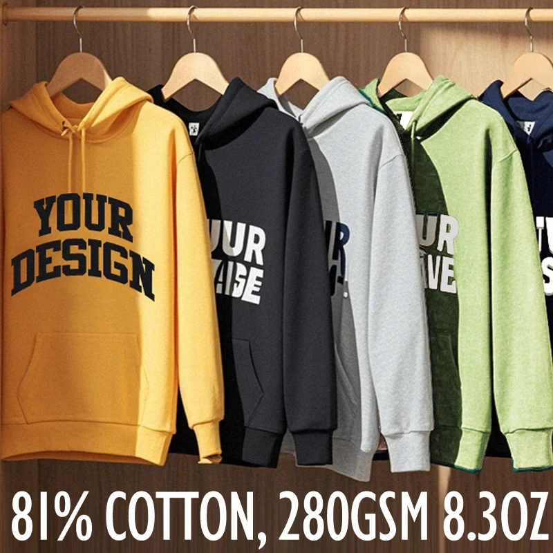 Hoodie Customized Your Own Deisgn Photo Custom Print 81% Cotton Premium Graphic Logo Men Womens Pullover Hoody Sweatshirt Gifts