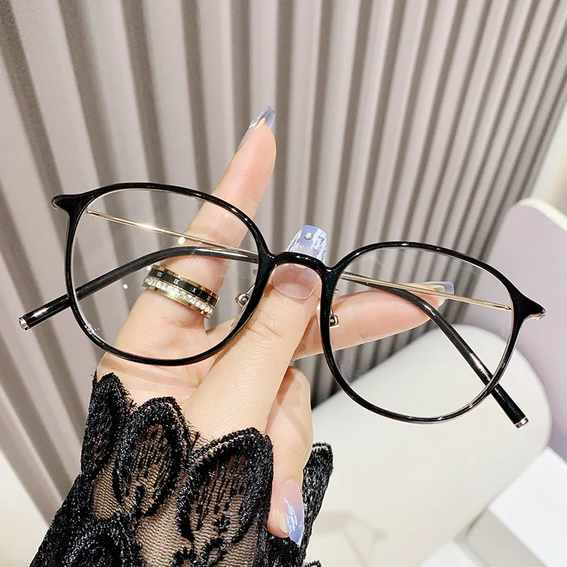 Presbyopie-Brille mit PC + Metallrahmen, runde Schildpatt-Anti-Blaulicht-Brille, 0 Grad, kann zur Dekoration verwendet werden – Detail 25