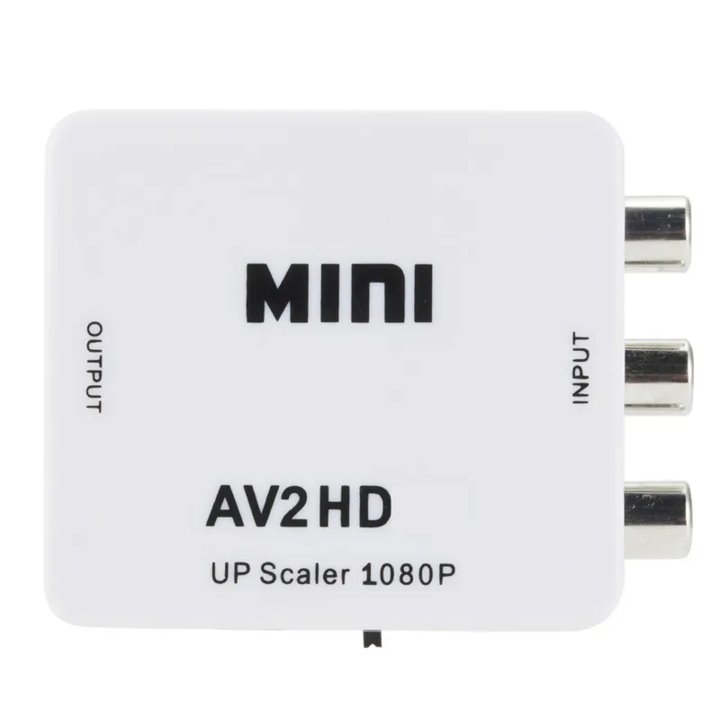 AV RCA CVBS to HDMI-compatible 1080P Video Converter MINI AV2HDMI Adapter Converter Box For HDTV Projector Set Top Box DVD