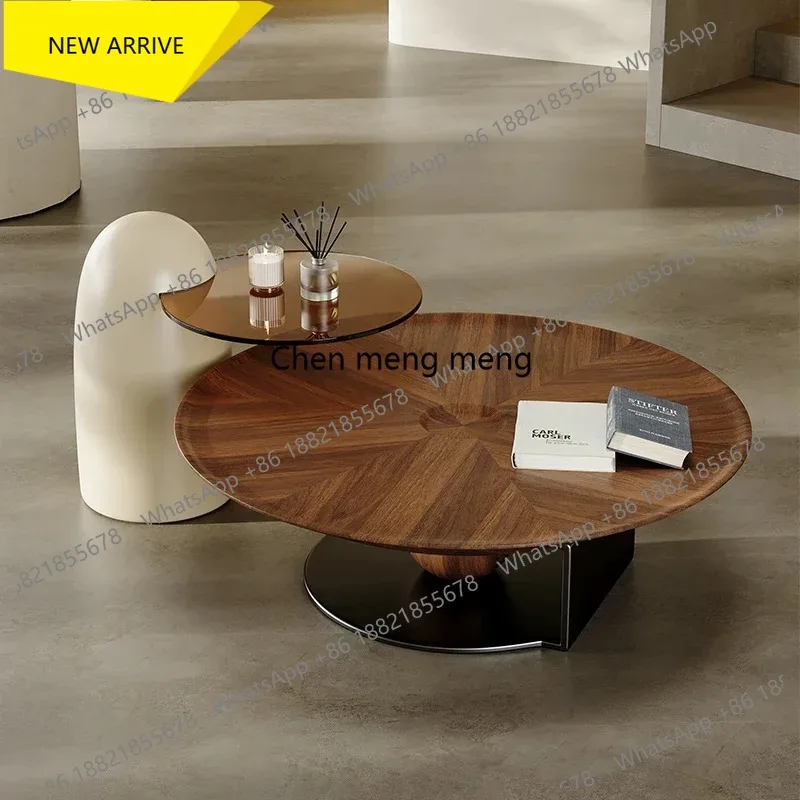 

G153 Coffee Table Designer Antique Side Book Aesthetic Unique Nordic Side Table Clear Drawer Wood Kaffee Tische Living Room Furn