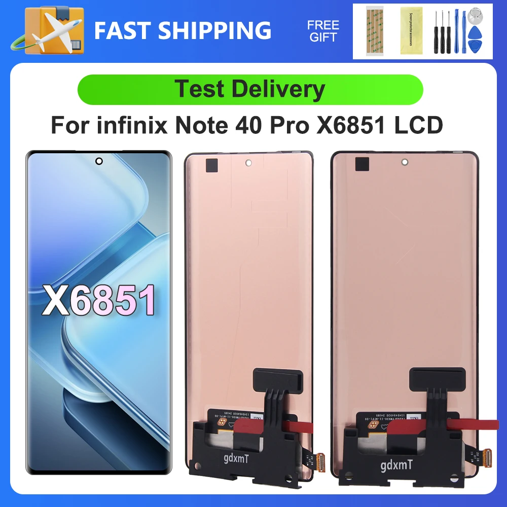 Voor Infinix Note 40 Pro 6.78 ''Voor Note40 Pro 5G X6851 Lcd-Scherm Touchscreen Digitizer Assemblage Vervanging