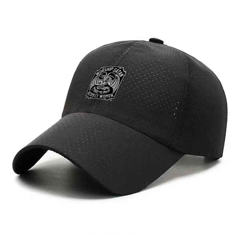 Worship Satan Reject Women Graphic Quick Dry Baseball Cap Adjustable Breathable Outdoor Hat