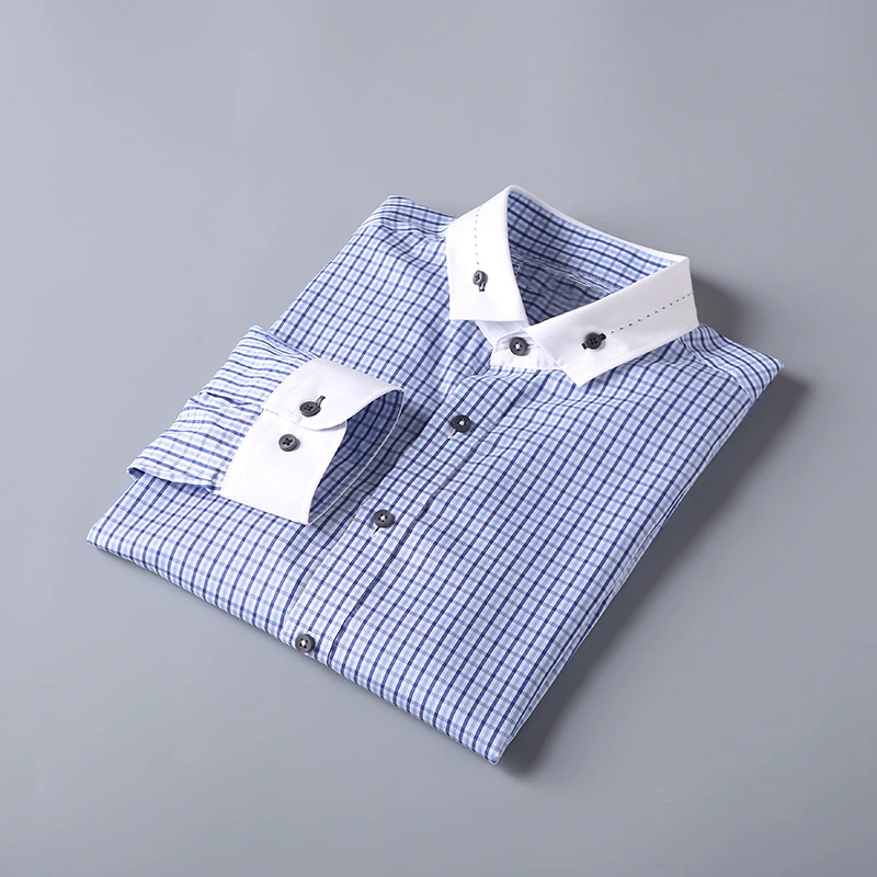 

Мужская рубашка в клетку Faionable Urban Busin, повседневная, удлиненная, приталенная, осенняя, бренд Hongda, на пуговицах, с отложным воротником