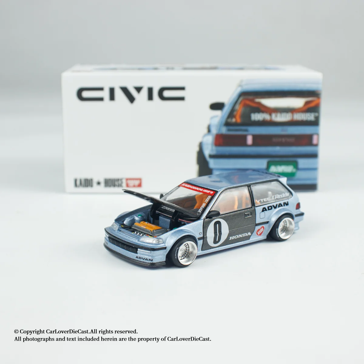 

Kaido House x MINI GT 1:64 Civic EF Roulette V1 Alloy Vehicle Car Model