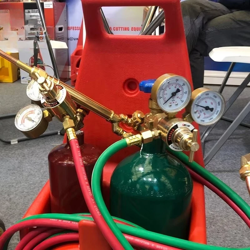 حار بيع المهنية حمل الأكسجين الأسيتيلين الأوكسي لحام قطع الشعلة كيت مع خزان #2
