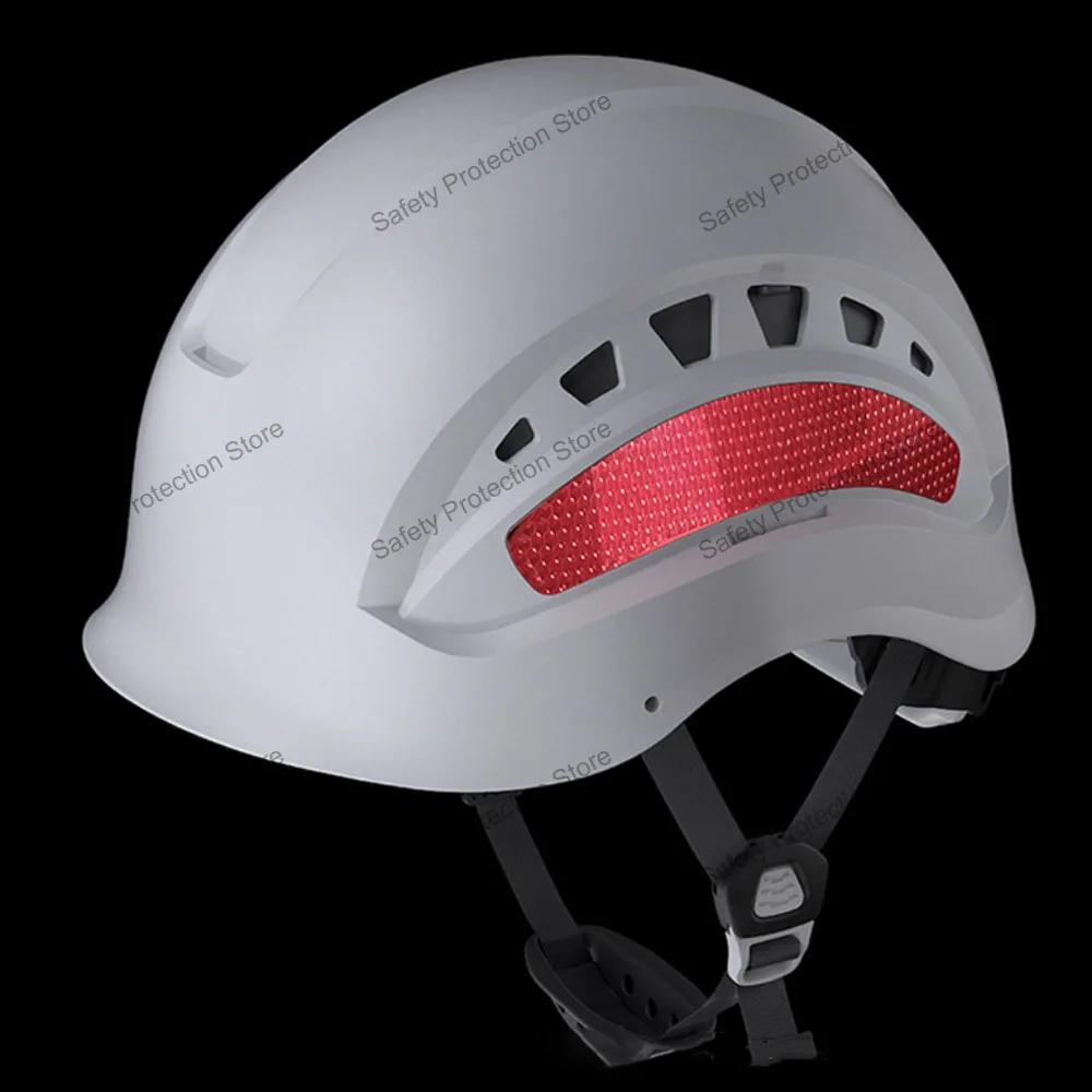 خوذة أمان البناء مع وحدة عاكسة ABS تنفيس قبعة صلبة قابلة للتنفس غطاء أمان لحماية رأس العمل الصناعي