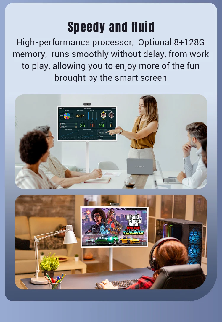 Baru 24 Inci Layar Pintar Portabel Sistem POS Octa Core Android 13 WIFI 8 + 128GB RK3588S2 Tampilan Rumah Pintar Tablet Android