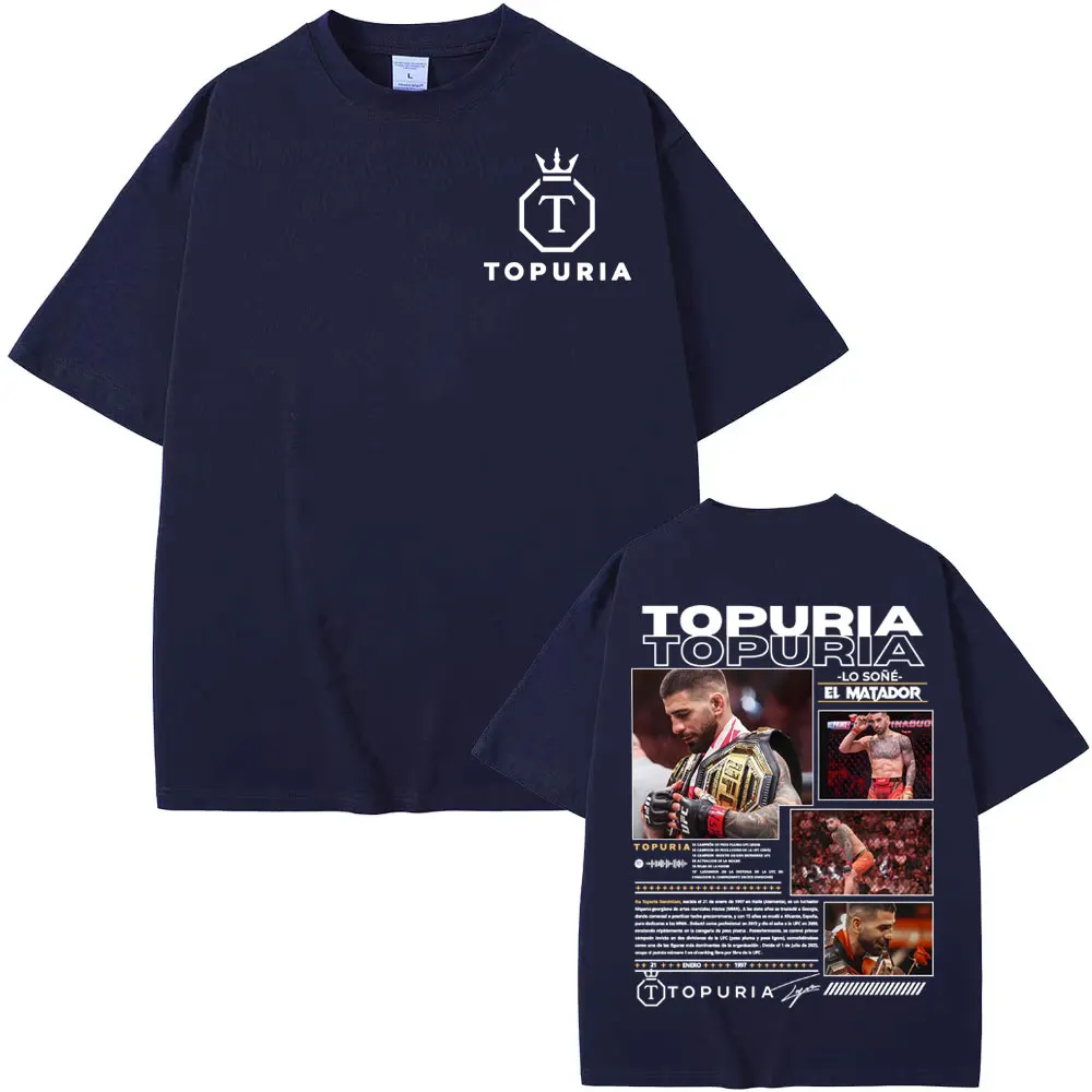 Ilia Topuria Lo Sone El Matador Graphic T-shirts for Men Fashion Vintage Short Sleeve T Shirt Unisex Casual Loose Cotton T-shirt