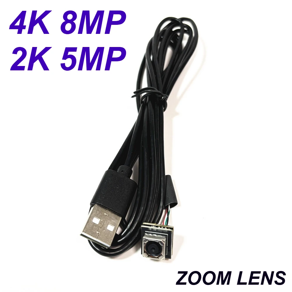 

Мини-USB-модуль камеры 4K Zoom 12x12 мм 8MP IMX179 5MP 2K Автофокус UVC Plug Play ПК Мини-веб-камера для Creality Falcon Lightburn