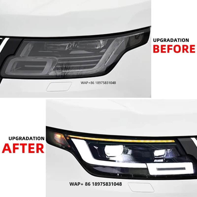 

for RangeRover-Vogue L405 Front Head Lamp 2018-2022 Car Accessories Upgrade LED Headlight Dynamic Projector 2 Lens