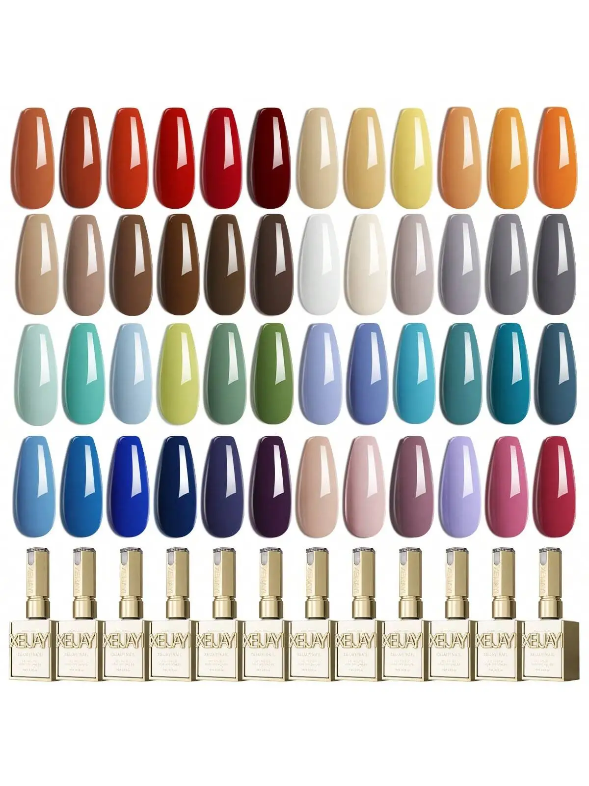 2025 New 6-Color Nail Gel Polish Set – Vibrant Yellow & Orange Shades, Brightening UV/LED Gel Kit for Nail Salons