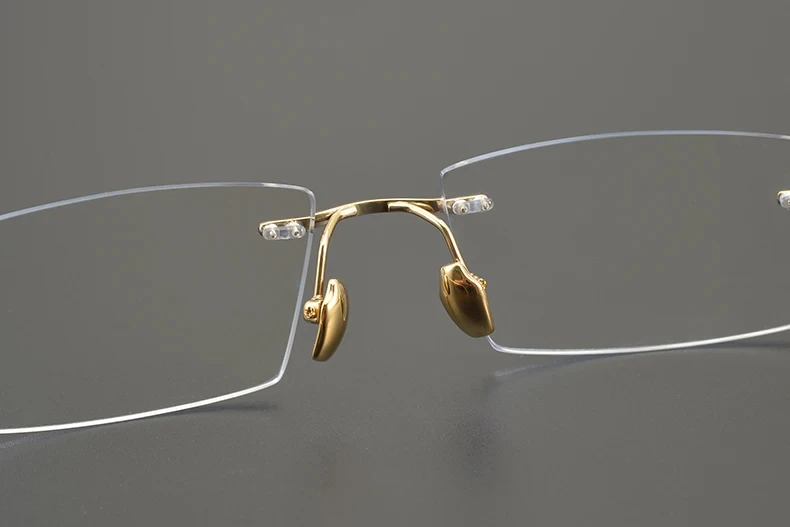2026 Pure Titanium Ultra-Light Square Rimless Glasses Frame Men Women Fashion Business Rectangle Daily Eyeglasses Eyeware Gafas
