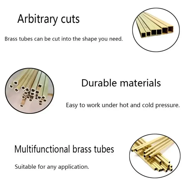 1 قطعة أنبوب مربع النحاس قطر جوفاء 6-20 مللي متر x 250/500 مللي متر DIY بها بنفسك الحرفية نموذج صنع لوازم الأجهزة
