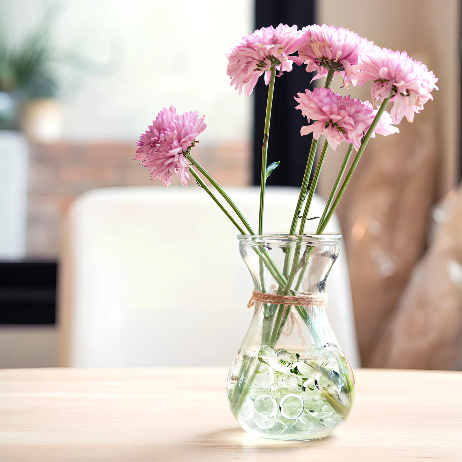

Small Pebbles for Crafts Glass Flat Beads Vase Decorative Rocks Cobblestone Clear Fish Tank Decorations