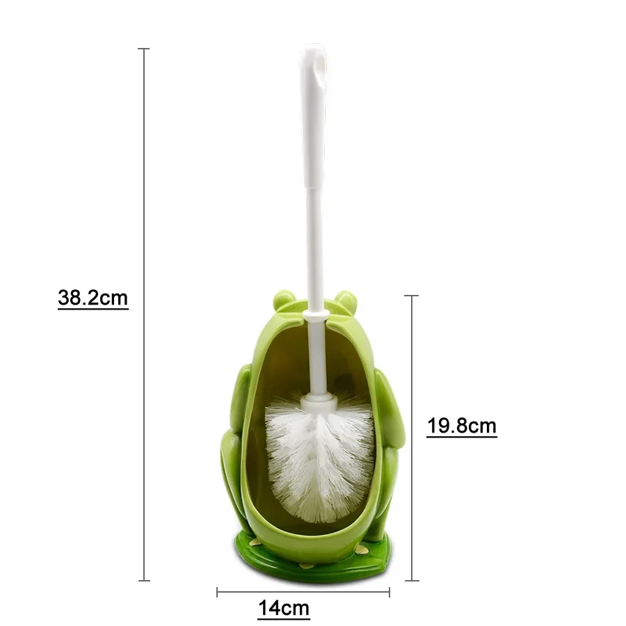 New Creative Cute Frog Toilet Brush Holder Resin Base Home Hotel Toilet Supplies Bathroom Cleaning Tools Decoration Statue