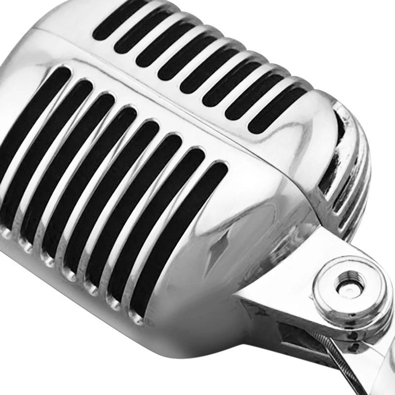 Microphone classique vintage filaire professionnel, bobine mobile dynamique, voix en métal de luxe, style ancien, micro KTV, Mike, bonne qualité