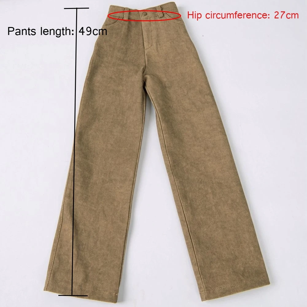 1/3 roupas de boneca cabem para 75cm masculino bjd boneca solta perna larga jeans vestir-se jogar casa menina brinquedos moda boneca acessórios, sem boneca