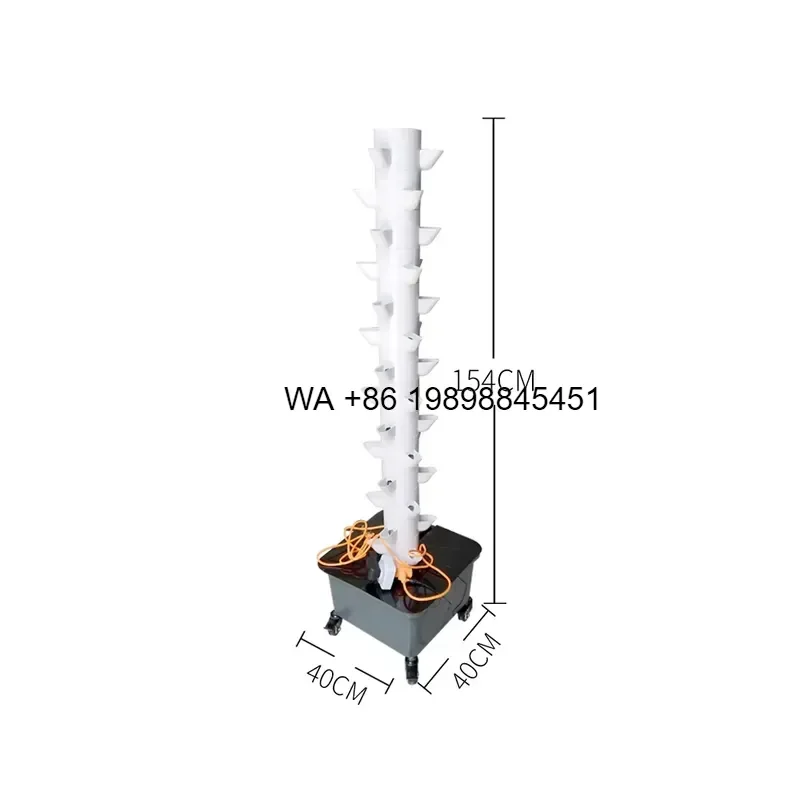 Wmwmnu 15 Layers 45 Plants Aeroponic System Grow Tower Hydroponics Equipment Vertical Indoor Garden Kit with Water Tank and