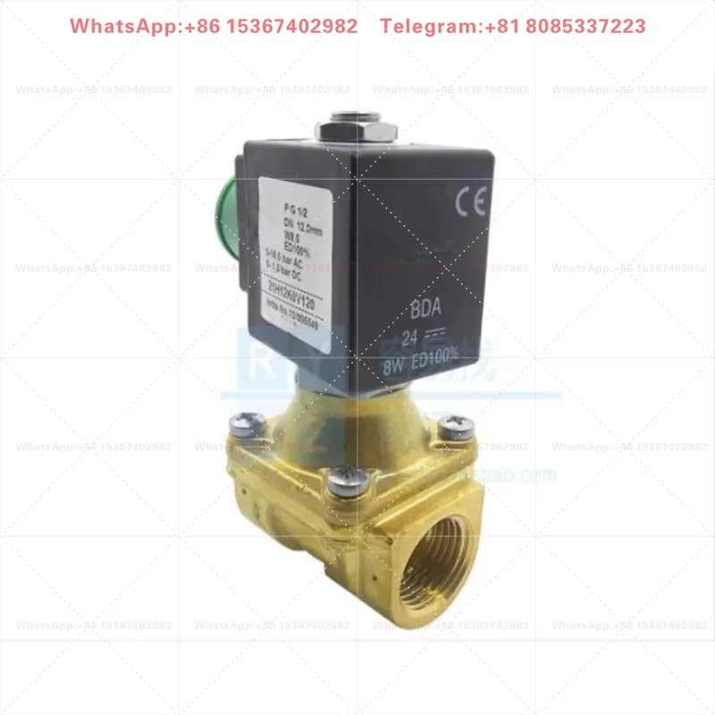 Normally Closed Two Way Solenoid Valve 21H12K0B120 21H12K0V120 Direct Acting 4-Point DN15 Industrial Fluid Control Valve