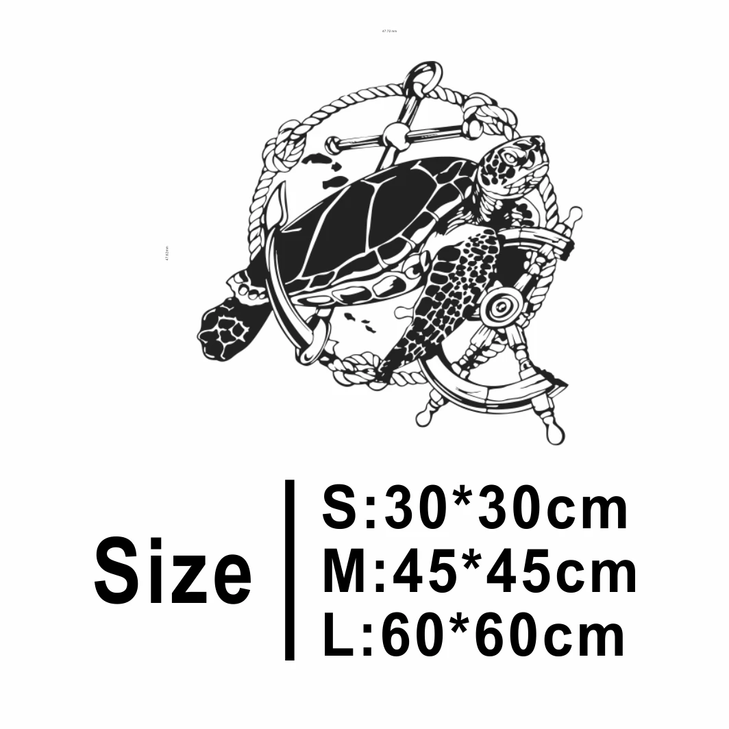 Turtle Tortoise Steering Wheel Motorhome Car Sticker Decal Beach Sea for Caravan Camper Rv Pickup Hood Bumper Auto Vehicle Vinyl