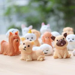 FigAuckland-Petits ornements de paysage mignons pour la décoration de la maison, accessoires de bureau d'animaux, bouledogue, chien Labrador Corgi