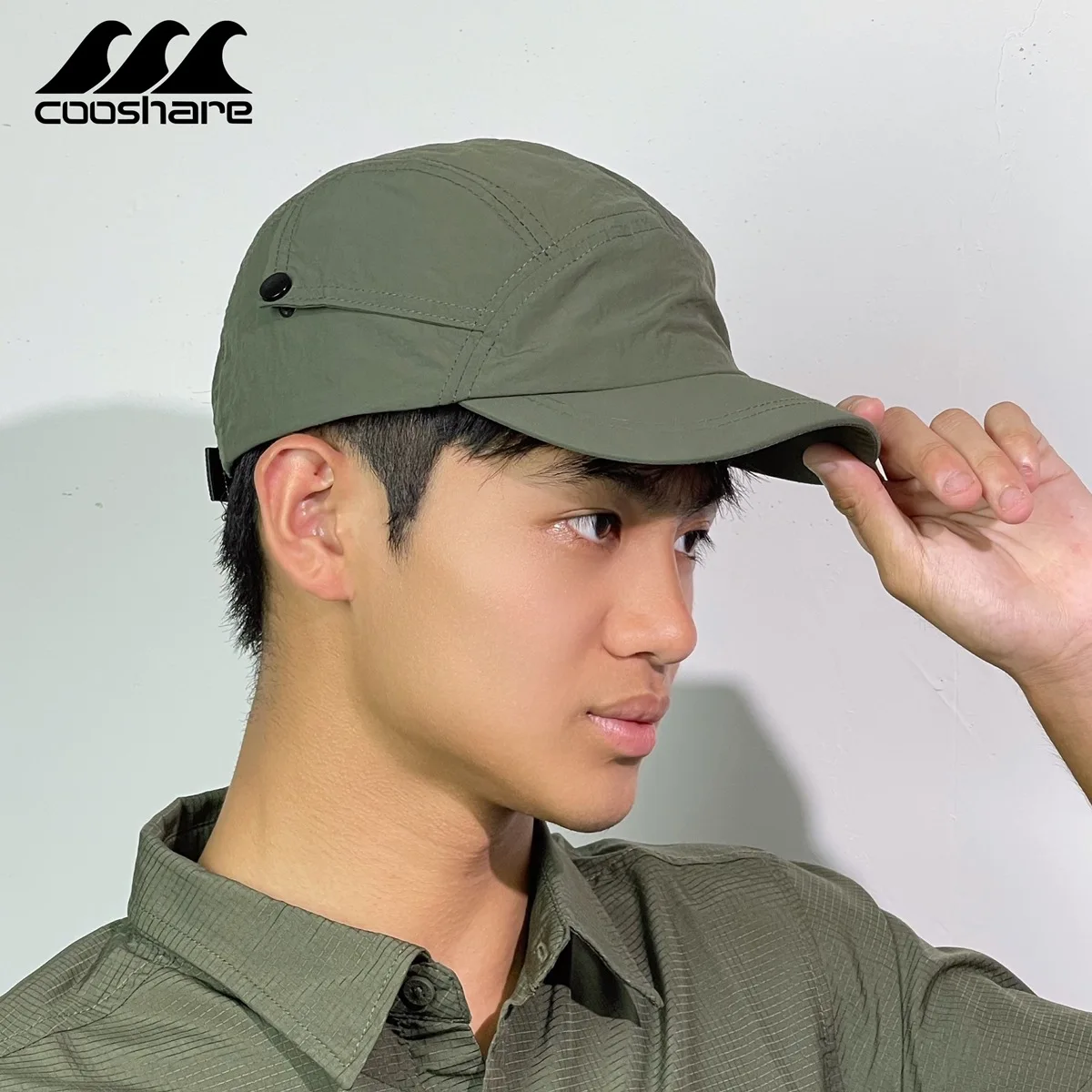 

Military Fan Hat Short Cap Outdoor Quick Drying Thin Tooling Baseball Cap Camping Worker men's Summer