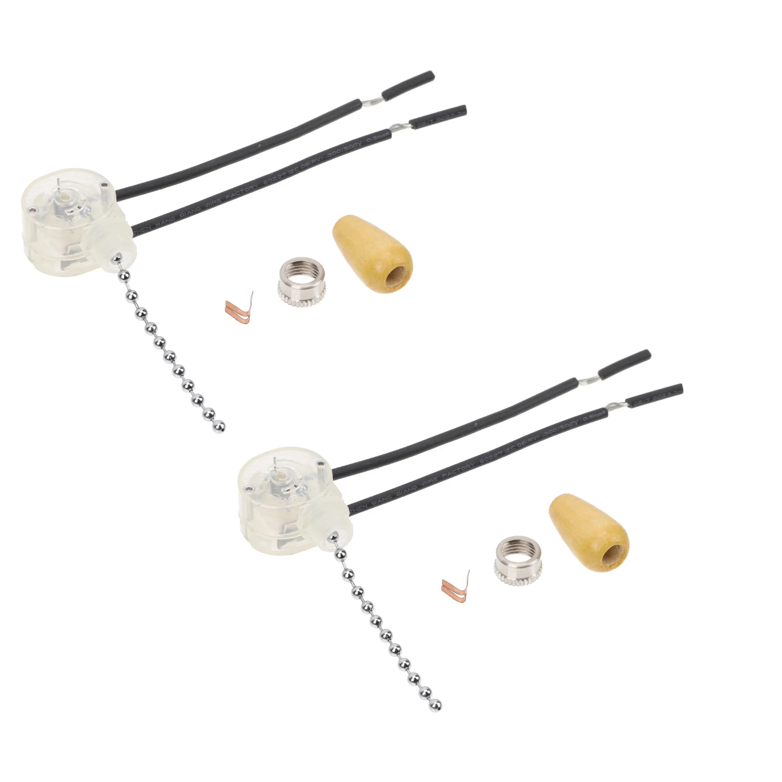 

2Pcs Pull Switch Lamp Accessories for Ceiling Fixture Night St Bedside Ceiling Lamp Pull Switch Reliable Durable Smooth Surface
