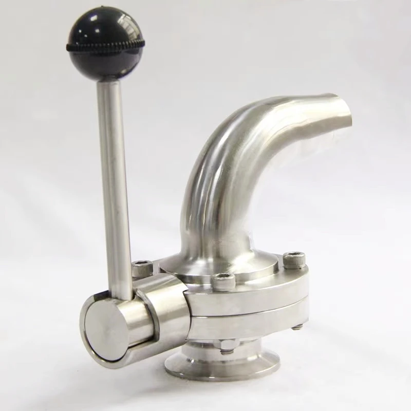 

19mm-51mm SS304 Stainless Steel Sanitary One Side 1.5" 2" Tri Clamp One Side Elbow Butterfly Valve Homebrew Beer Dairy Product
