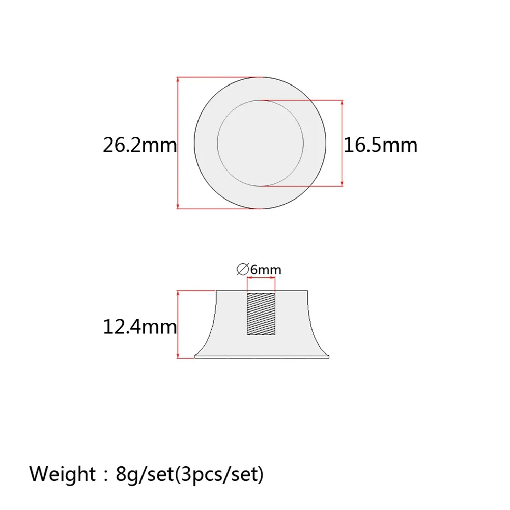 

3Pcs Guitar Knobs Volume Tone Control Set Premium Plastic Replacement Parts for Electric Guitar Accessory Durable