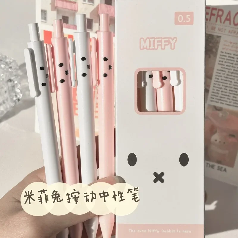 Miffy Rabbit Cute Cartoon Retractable Gel Pen Quick Drying Smooth Writing Durable Creative Simple Fashion Stationery Office - view 2