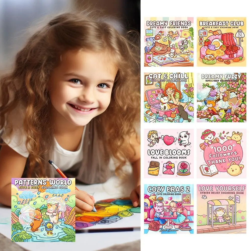 

Creative Cartoon Coloring Book Educational Stress Relief Graffiti Painting Book Painting Gift Doodles Book for Adults And Teens