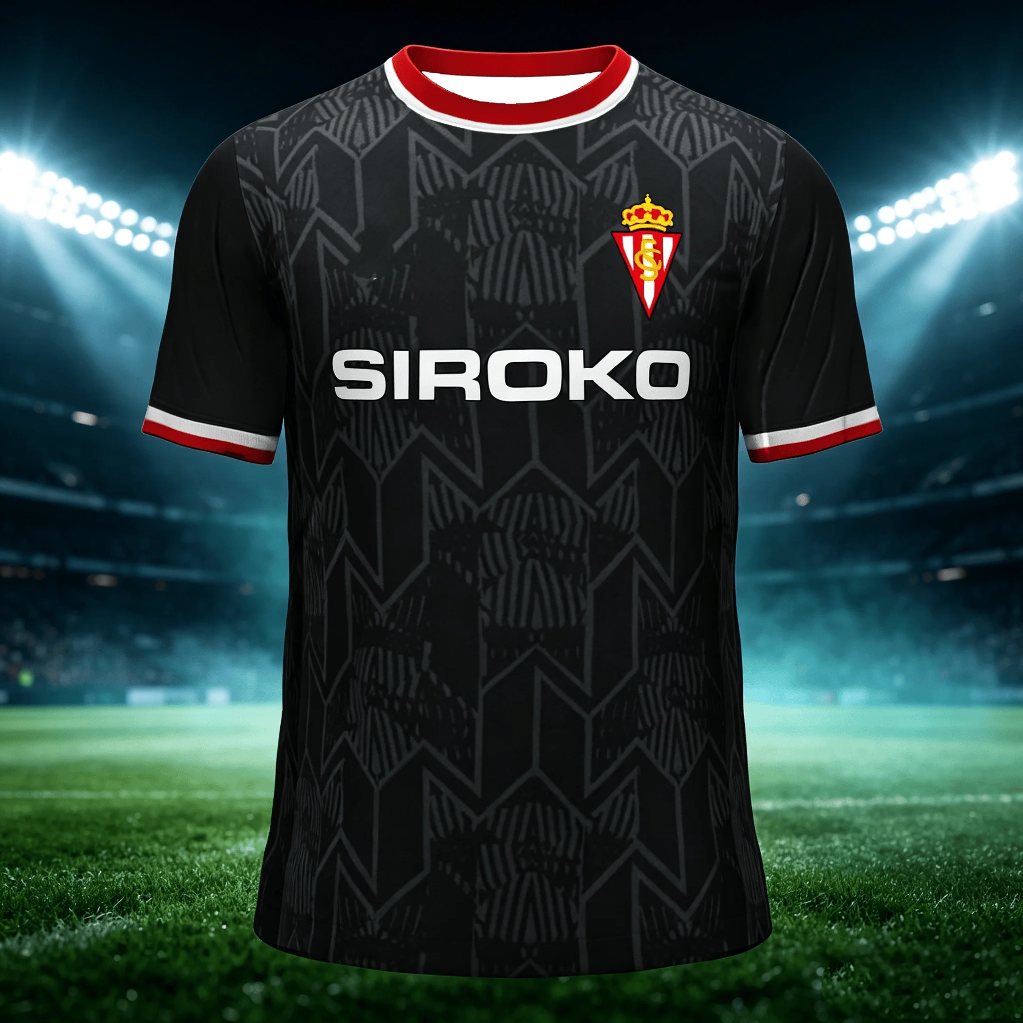 2026-27 Summer Football Fans T-shirt Real Sporting De Gijón Jersey Men's Sport Shirt Breathable Quick-Drying Y2K Style