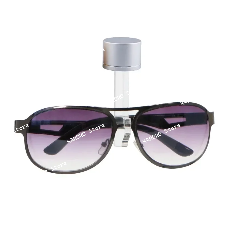 磁気浮上メガネディスプレイラック、楕円形、白く光る、自己回転メガネストア、クリエイティブ広告