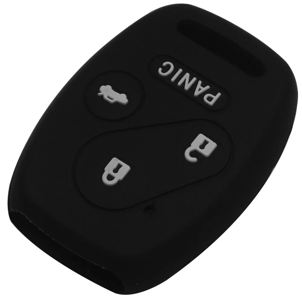 Jingyuqin New 4 Buttons Remote Car-Styling Key Case Silicone Cover For Honda Accord CRV Civic Pilot Insight Ridgeline