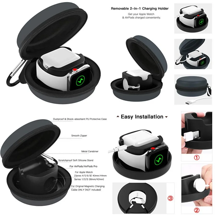 

Storage Box Compatible with Apple Watch Series 11/10/9/8/7/6/5/4/3/2/1/SE3/SE2/SE, Portable Protective Travel Bag Fit iWatch 38
