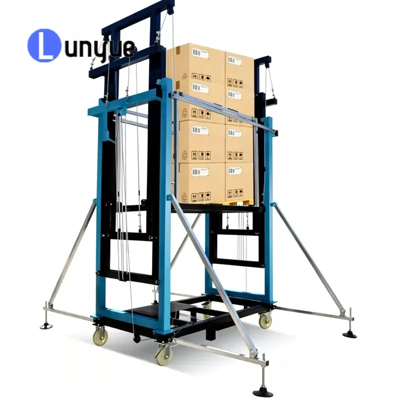 Heavy Duty Electric Vertical Mast Lift Wire Rope Motor Drive Construction Elevator Stand for Building Site Material Handling
