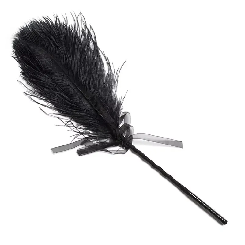 

60 см весло для порки с перьями, кнут для лошади, летучая мышь для верховой езды, реквизит для косплея