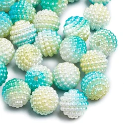 Multisize Bubblegum Berry Shape Beads Spacers Luster Large Plastic Beads DIY Craft Pearls for Keychain Bracelets Necklace