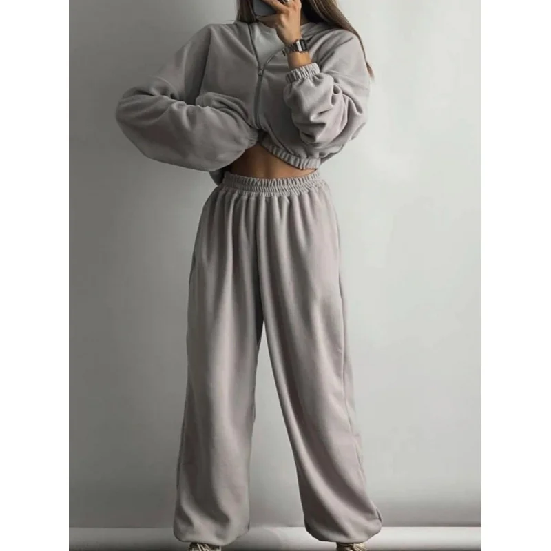 

Factory Spot！2025New Women's Silver Velvet Sweater Two-Piece Set Female in Stock1213