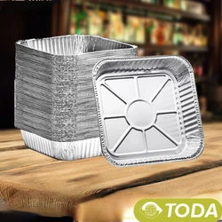 20Pcs Aluminum Foil Trays 1350ml Large Capacity Non-Stick Baking Pans Food Grade BBQ Bowl Disposable Container Packaging Box