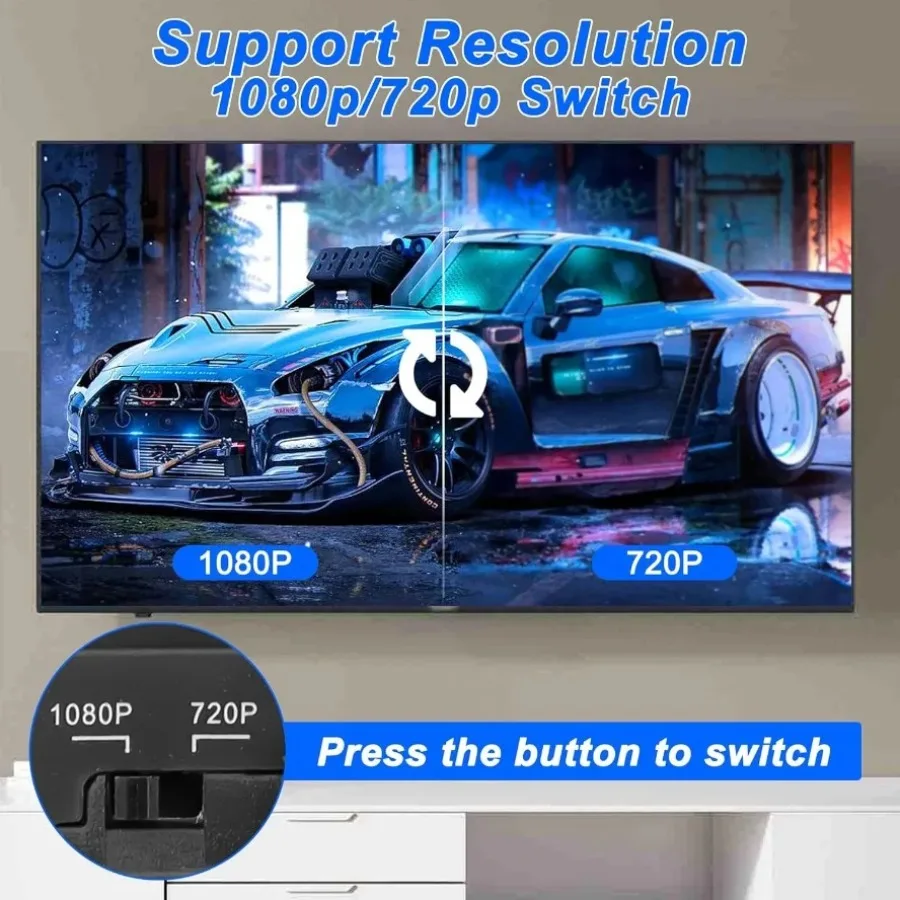 Xbox To HDMI-compatible Converter Video Adapter HD Support 1080P/720P with USB Power Cable for Models of Original Console
