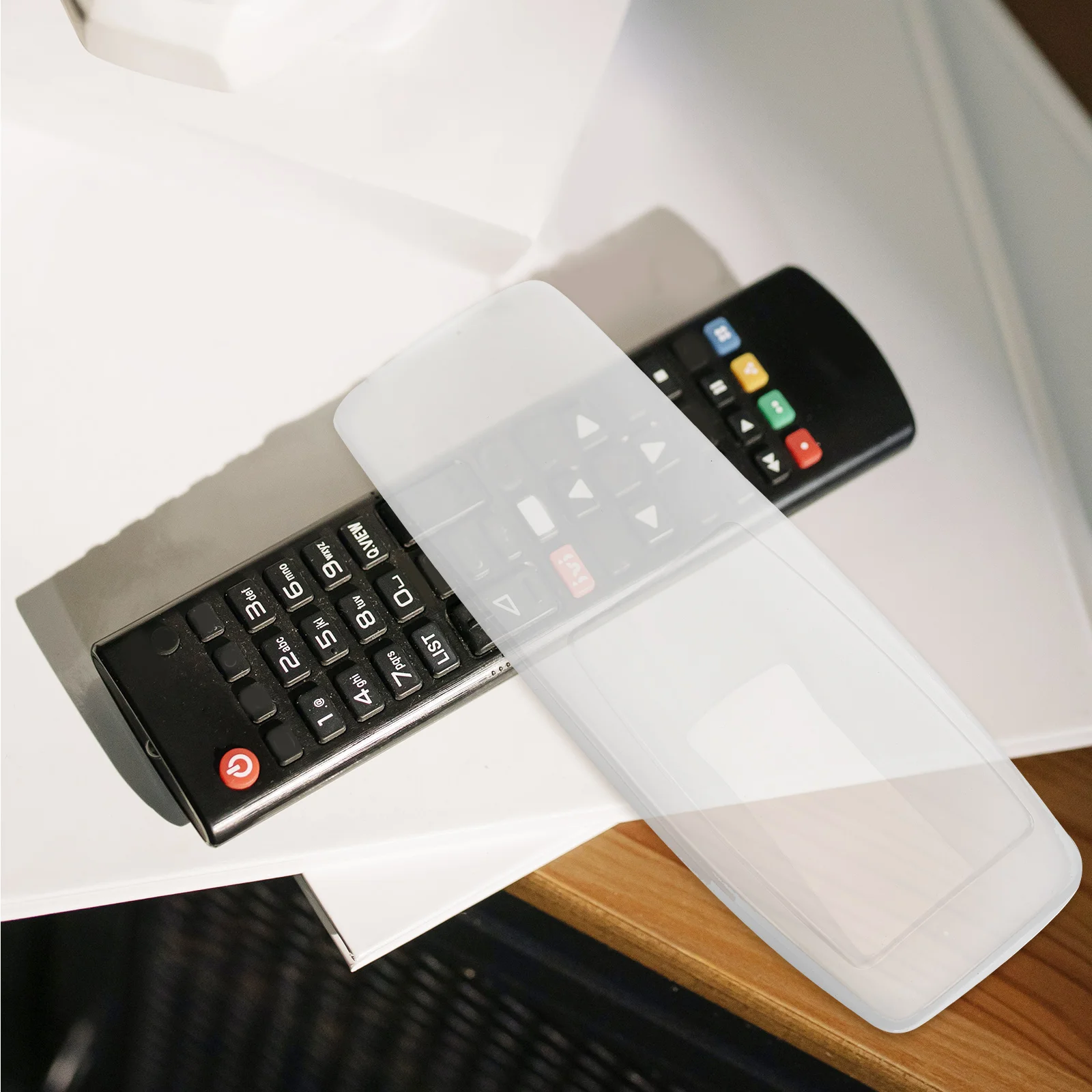 

Remote Control Case Silicone Waterproof Protective Cover Oil Resistant Dust Proof Transparent Stretchy Access Easy
