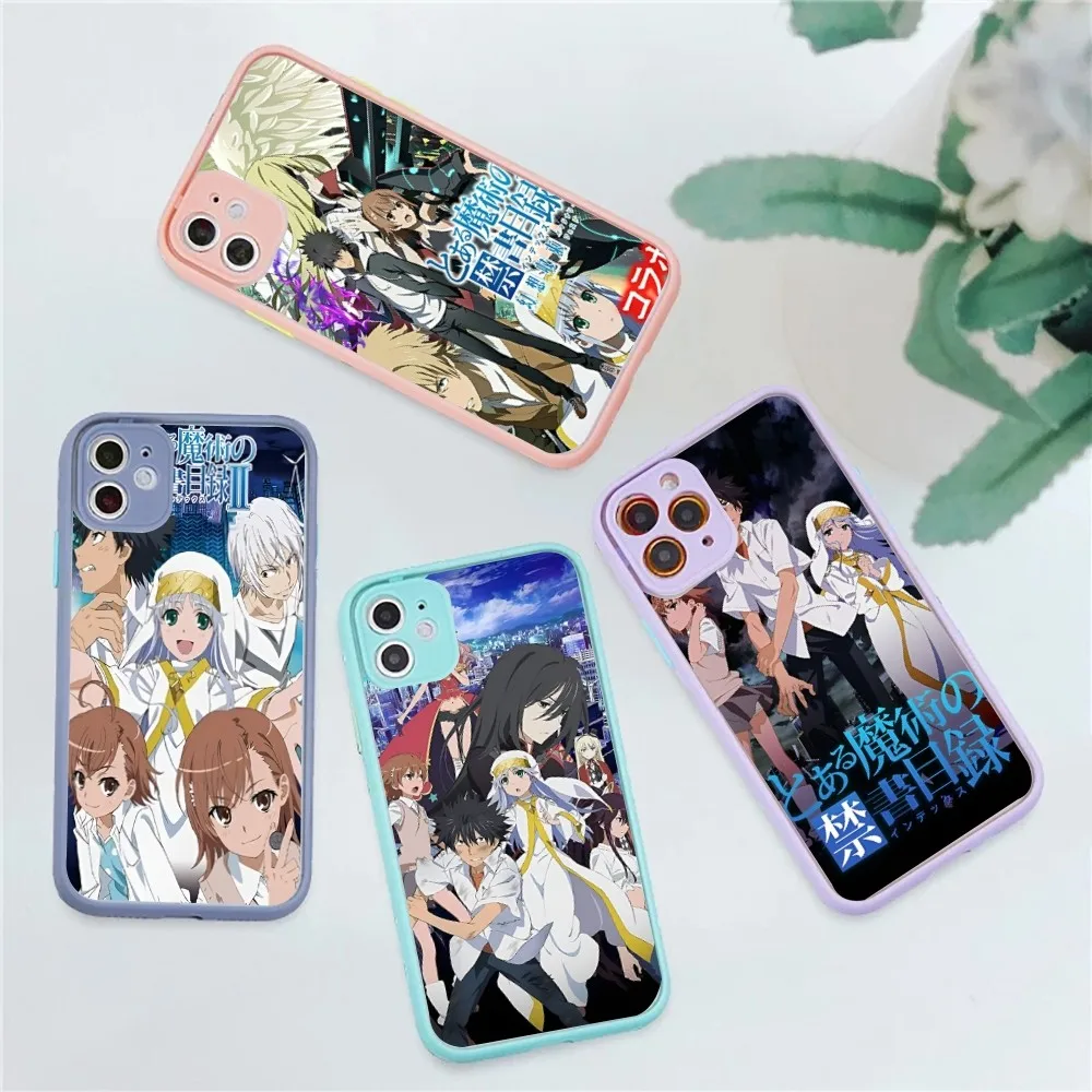 A Certain Magical Index Anime Phone Case for iPhone 14 11 12 13 Mini Pro Max 8 7 Plus X XR XS MAX Translucent Matte Cover