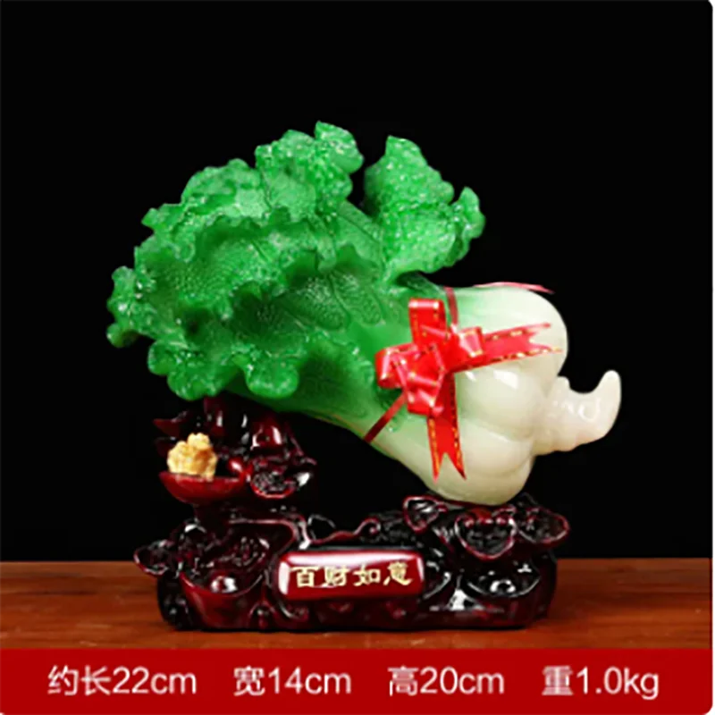 

Feng Shui Jade Cabbage Ornaments Home Decor Crafts Entrance Shop Opening Lucky Office Living Room Gifts