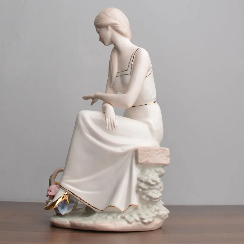 European Style Ceramic Figurine Western Beauty Living Room Wine Cabinet TV Cabinet Home Decoration view 2