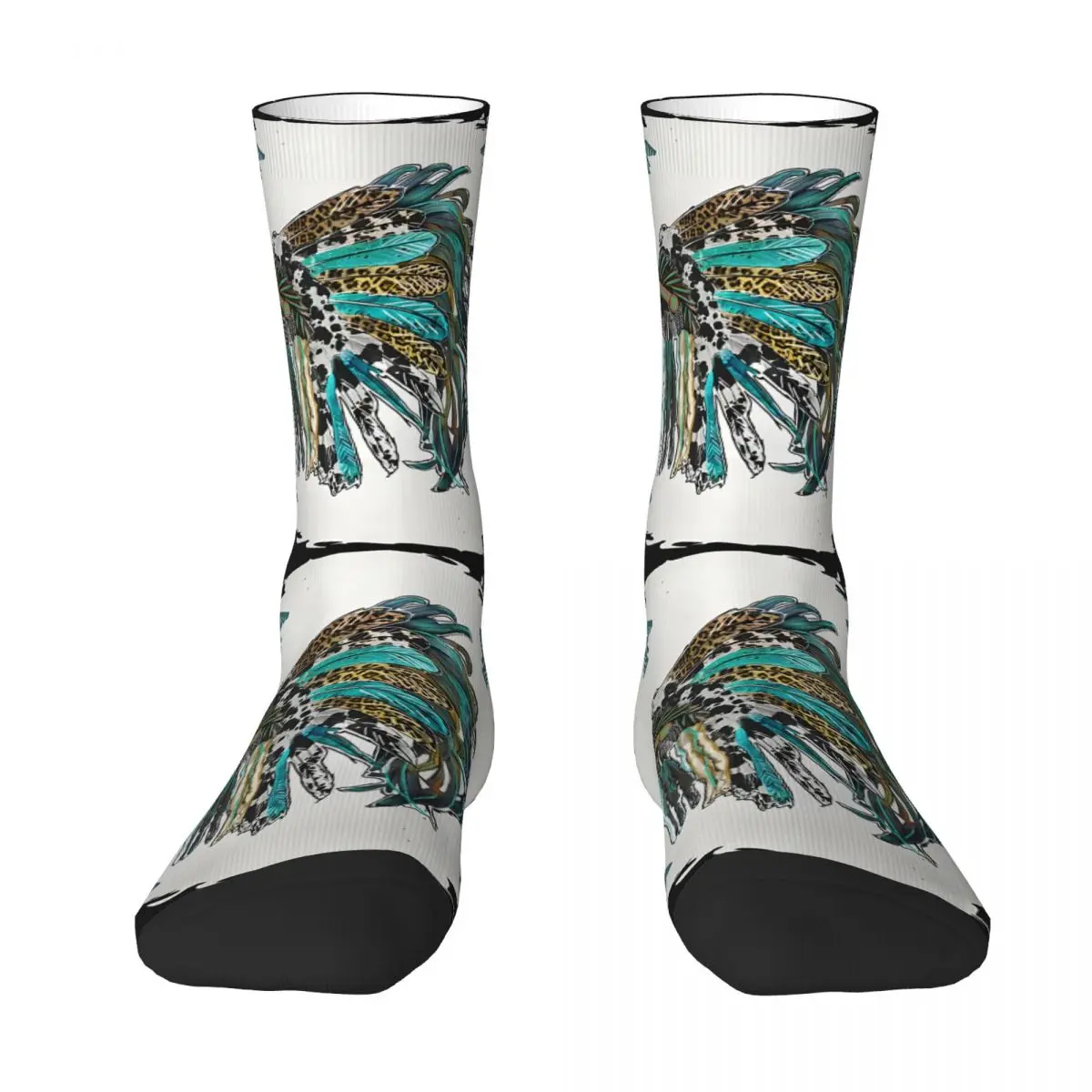 American Headdress With Birds Unisex Winter Socks Warm Happy Socks Street Style Crazy Sock