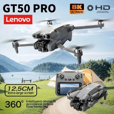 Lenovo GT50 Drone 360° Obstacle avoidance 8K Professional WIFI Aerial Photography Brushless Motor Foldable Quadcopter Dron Toys
