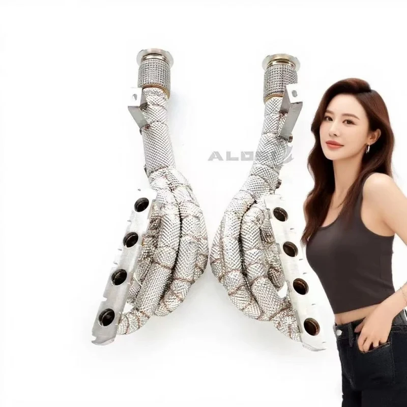 Suitable high-performance premium exhaust manifold downpipe, suitable R8 4.2L V8, enhances horsepower