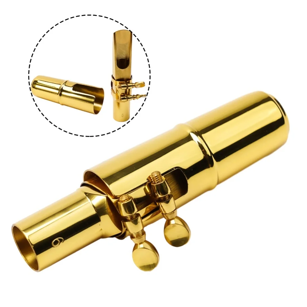 Tenor Saxophone Mouthpiece Constructed from Metal for Alto Sax Sizes 5 through 9 with Ligature and Cap for Durability